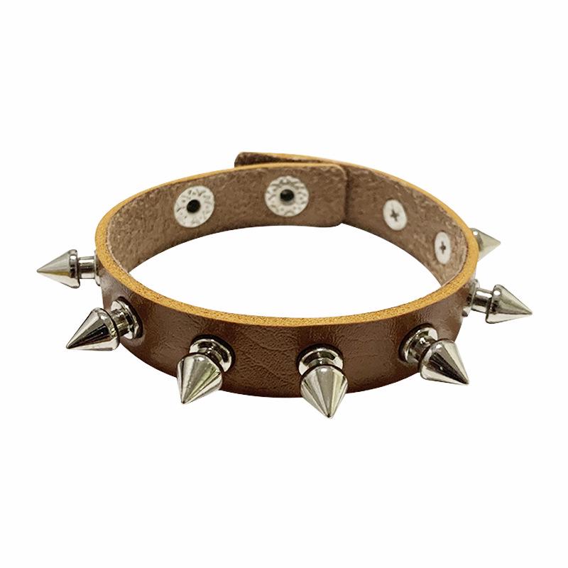 European & American Punk Style Rivet Leather Couple Bracelet - Rock Gothic Fashion Trend