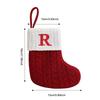 Knitted Letter Christmas Stocking Ornament, Creative Sock Decoration for Holiday