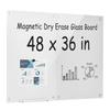 VEVOR Glass Dry Erase Board 2 Pack 900 x 600 mm White Magnetic Whiteboard, Wall-Mounted, Frameless, Thick Tempered Glass, with Markers