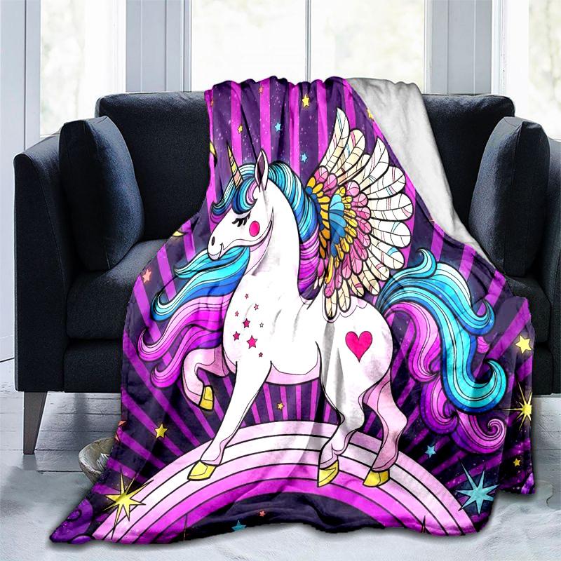 Unicorn Fantasy Blanket Soft Comfortable All Seasons Perfect Sofa Office Nap Travel Birthday Gift Christmas Present