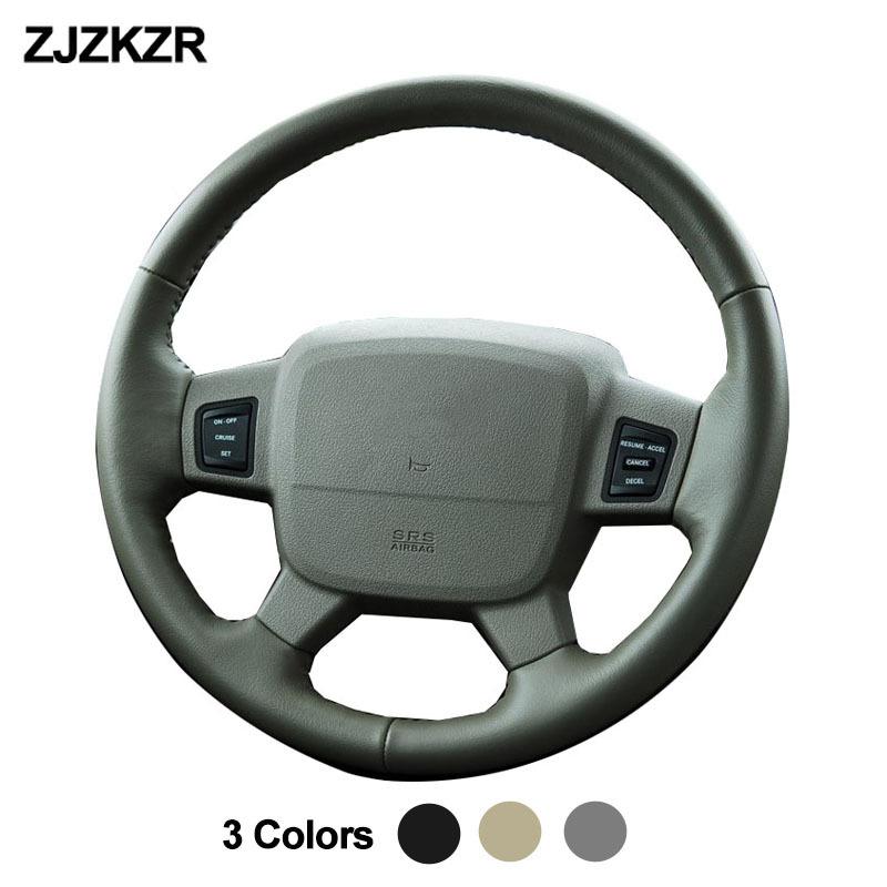 Hand Sewing Car Braid On Steering Wheel Cover for Jeep Commander (XK) 2006-2008 Grand Cherokee III(WK) 2005-2008 Accessories
