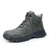 Fashion Steel Toe Work Boots for Men Waterproof Swivel Buckle Safety Shoes High Top Leather Safety Boots Man Winter Anti-slip Work Shoes