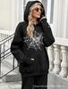 Hot-selling personalized printed hoodies, street-style trendy loose women's pullovers