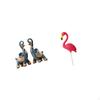 Modern Resin Elephant And Flamingo Sculpture Figurine Ornament Art Craft Collectible for Desktop