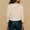 Women's Knitted Cardigan Short Knit Round Neck Open Front Sweater Button Down Elegant Casual Cardigan For Women
