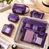 6pcs Set Card Hold Zipper Transparent Bag Durable Data Cable Digital Bag Electronic Accessories
