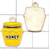 Set of 20 Yellow Enamel Bee and Beehive Pendants for DIY Bracelets and Necklaces