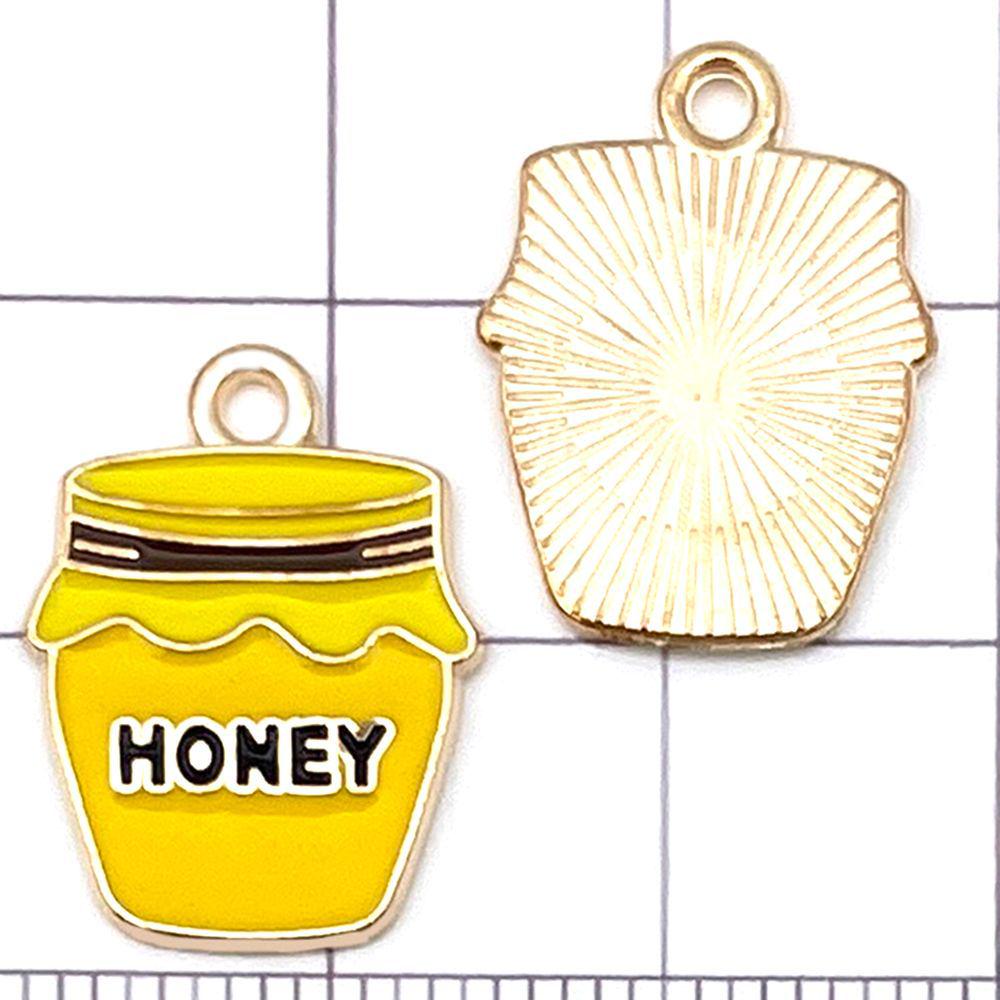 Set of 20 Yellow Enamel Bee and Beehive Pendants for DIY Bracelets and Necklaces