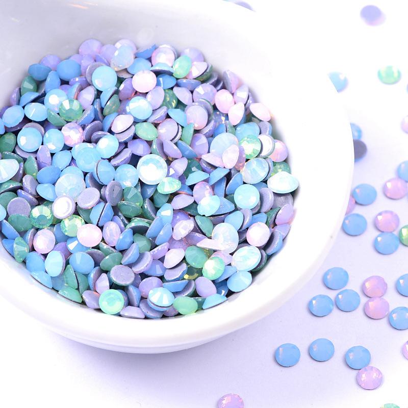 Imitation Glass Hot Diamond Rhinestone, Hot Melt Adhesive Bottom Protein Porcelain White Diy Crystal Beauty Clothing Accessories