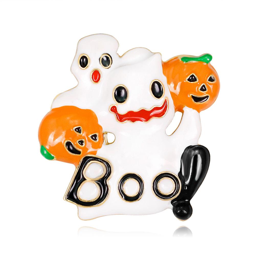 Dámská jedinečná brož ze slitiny s pokovením Módní kreslená dýně Duch na Halloween