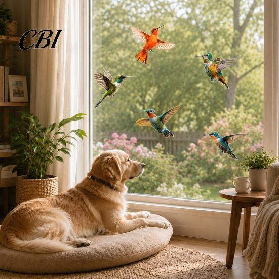 Window Decal For Birds 12Pcs Bird Clings, Protection Decals, Removable PVC Anti-Collision Stickers Peel And Stick Sticker for Glass Doors Windows,