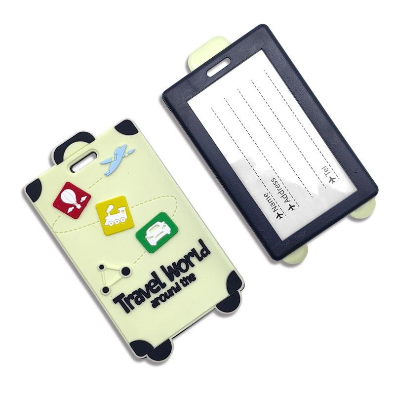 New Soft Rubber Luggage Tag Anti-lost Writing Logistics Identification Boarding Pass Suitcase Name Tag Silicone Luggage Tag