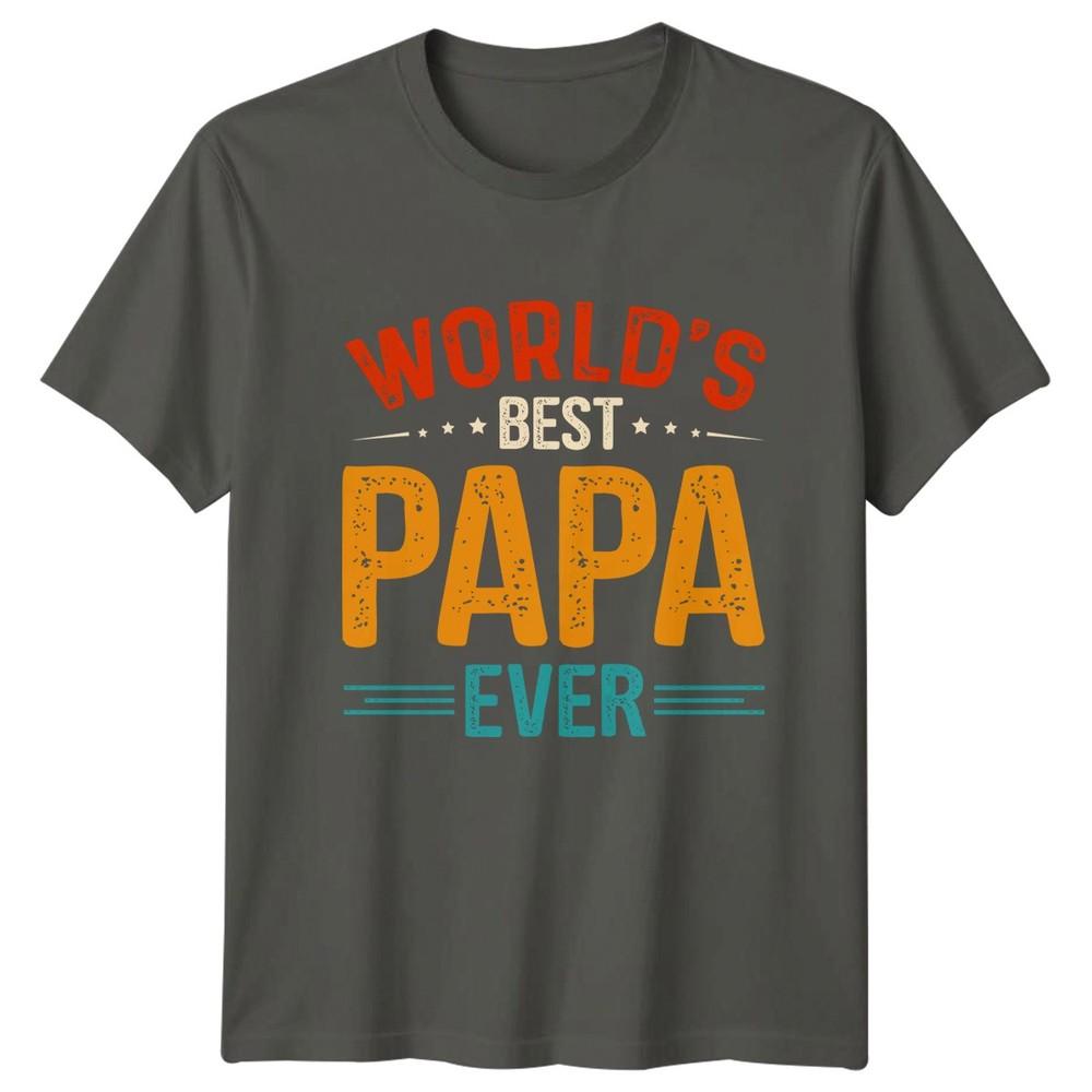 Worlds Best Papa Ever Unisexs Tshirt Papa Fatherhood Fathers Day Gift For Him S