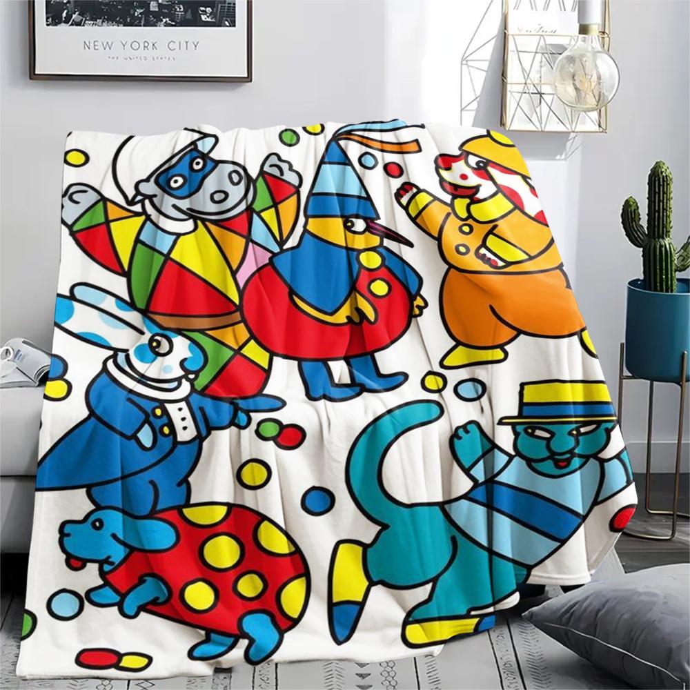 1 Stück Pimpa-Print Flanelldecke, Hohe Qualität, Bequem für alle Jahreszeiten, Heimdekoration, Wärme und Komfort, Perfekt für Weihnachtsgeschenke109