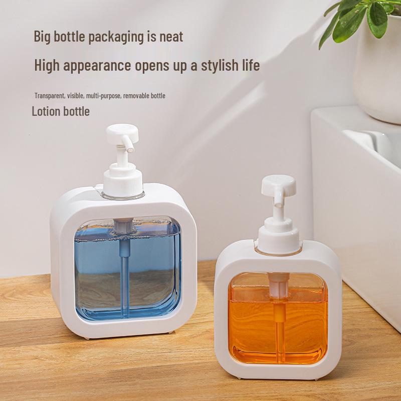 Large Capacity Refillable Travel Bottles: Shampoo, Body Wash, Hand Soap, Press-Type, Transparent
