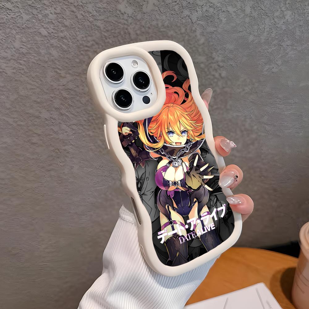 

Date a Live Yamai Kaguya Wavy Edge TPU Mobile Phone Case for iPhone 17 16 15 14 13 12 11 Air Pro Max Plus Colorful Cover iPhone 16 Pro Max