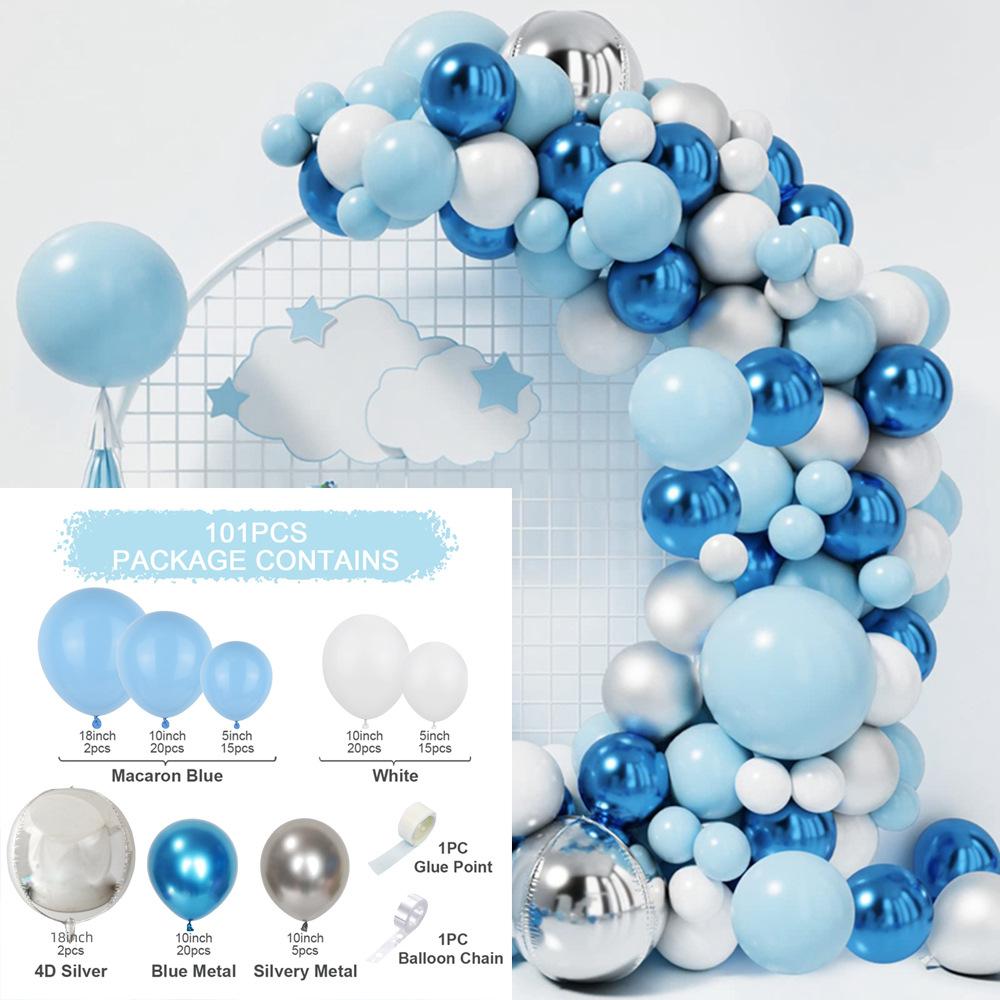 Black Gold Sequins Latex Balloon Chain Set Birthday Party Decoration Balloon Wedding Package