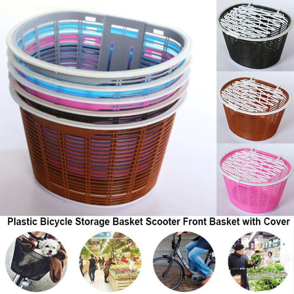 Multicolors Children Bike Basket Plastic Scooter Handlebar Basket Rear Cycling Accessories