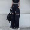 Odnímateľné nohavice Ženy Streetwear s vysokým pásom Sladké Cool Dievčatká Korejská móda Všestranné Ležérne Hip-hop Unisex jarné nohavice
