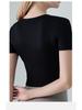 Spring Summer Women's Quick-Dry Short Sleeve Round Neck Yoga & Fitness Top