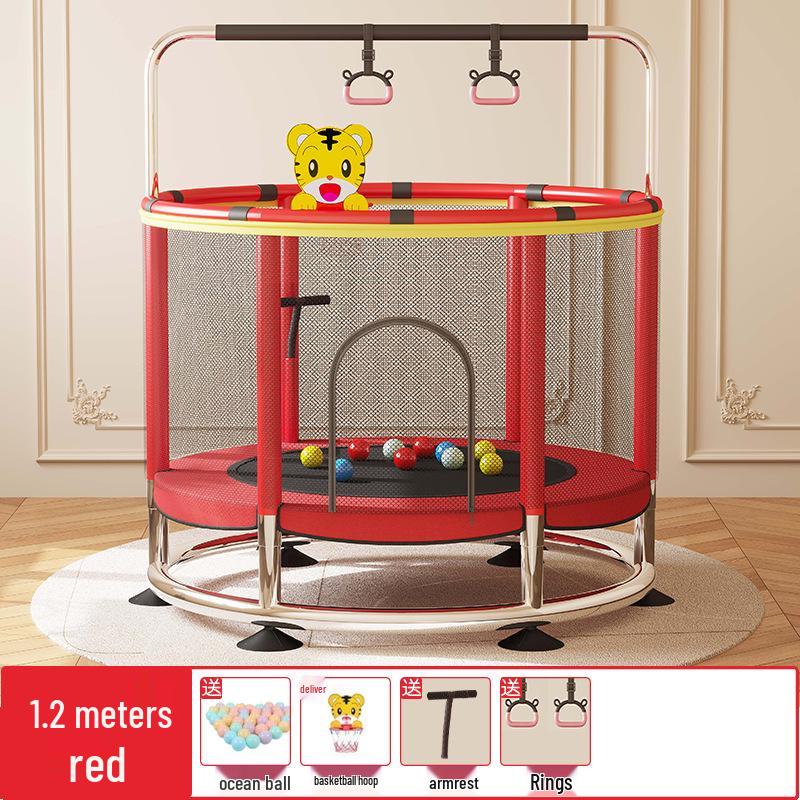 

Дитячий міні-батут для приміщень/вулиці для сімейних розваг та розвитку 1.2m with Handrail + Gift Pack