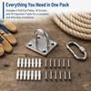 36pcs Steel Material Pad Eye Plates Punch Bag Hook Marine Hardware Hooks  For Yoga