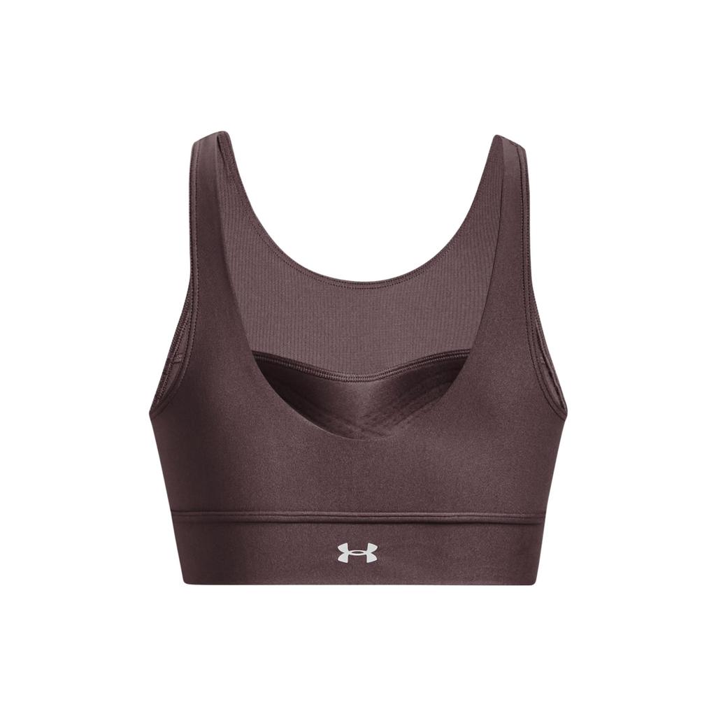 Under Armour Infinity Solid Fitted Pullover Medium Support Sports Bra Women Underwear Chestnut 1376883-057