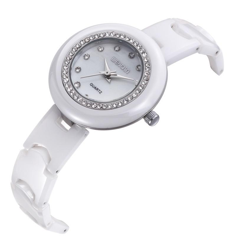 Luxury Crystal Diamond Watches Women Fashion Waterproof Quartz Ladies Casual Watch Ceramics Strap Women Watch Girl's Gift