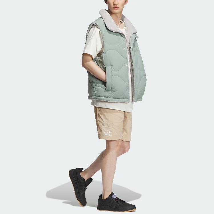 Adidas Originals M1 Down Vest 600 Fill Color Block Logo Reversible Sports Vest Men Vests Silver Gray Green IM8439