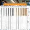 A58Z 14-Pieces Brass Wire Brush Stainless Steel Tube Brush Set 12" Round Wire Brushes Kit Bore Brush Metal Bristle Cleaning