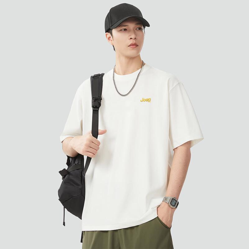 Jeep Men's Heavyweight Drop-Shoulder Cotton T-Shirt