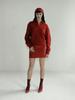 Korean Badblood BCAC Series Women's Red Polo Collar Sweater - Casual Loose Knitwear