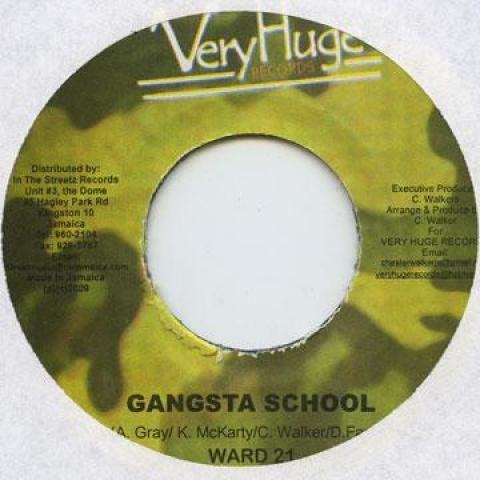 

7-дюймовая пластинка WARD 21 - Gangsta School Очень большая 2009 Ямайка Регги, Ска и Даб
