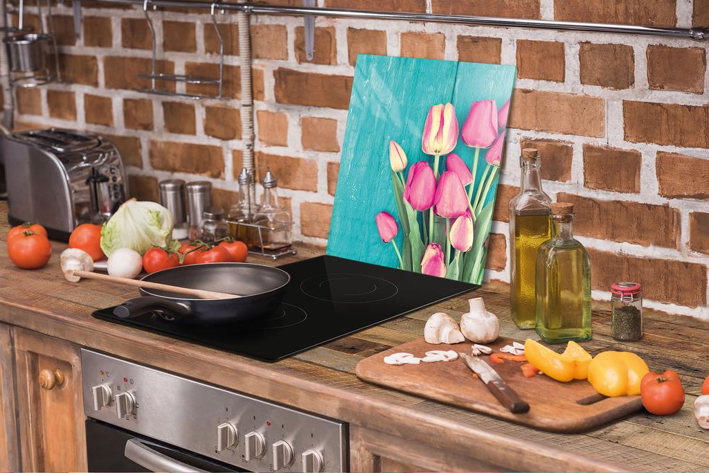 SZKLANA DESKA DO KROJENIA 45x52 TULIPANY