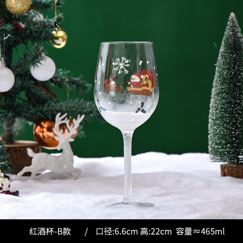 Kristall Rödvinspokal Färgade Glas Vin Glas Målat Glas Whiskeyglas Julklapp