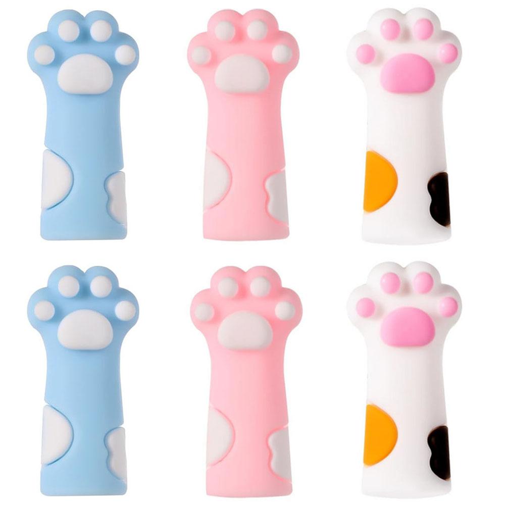 6 ks Roztomilé zarážky na pletací jehlice s kočičí tlapkou Chrániče špiček jehlic Silikonové zátky proti vypadávání DIY tkací nástroj Šicí příslušenství