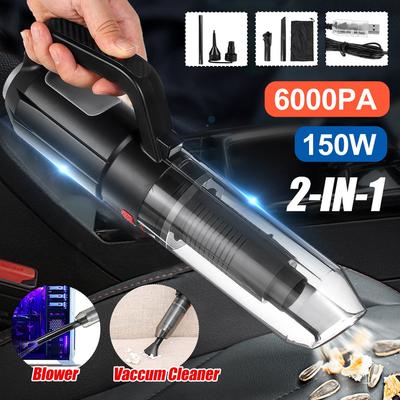 USB Auto Staubsauger und Bläser Handlich Kabellos Staubsauger Leistungsstarke Zyklonabsaugung Wiederaufladbar Nass und Trocken 150W