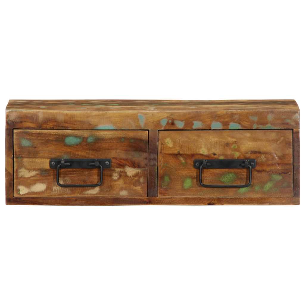 Wall Mounted TV Cabinet 60 X 30 X 19 Cm Solid Reclaimed Wood
