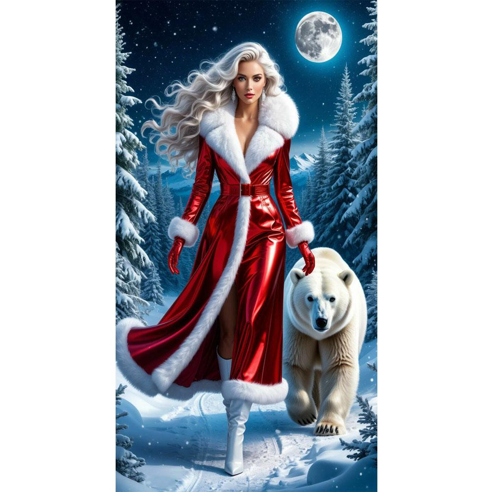 Large Size Mosaic DIY Full Diamond Painting Kits Art Beautiful Woman Tiger Lion and Leopard Embroidery Cross Stitch Rhinestones