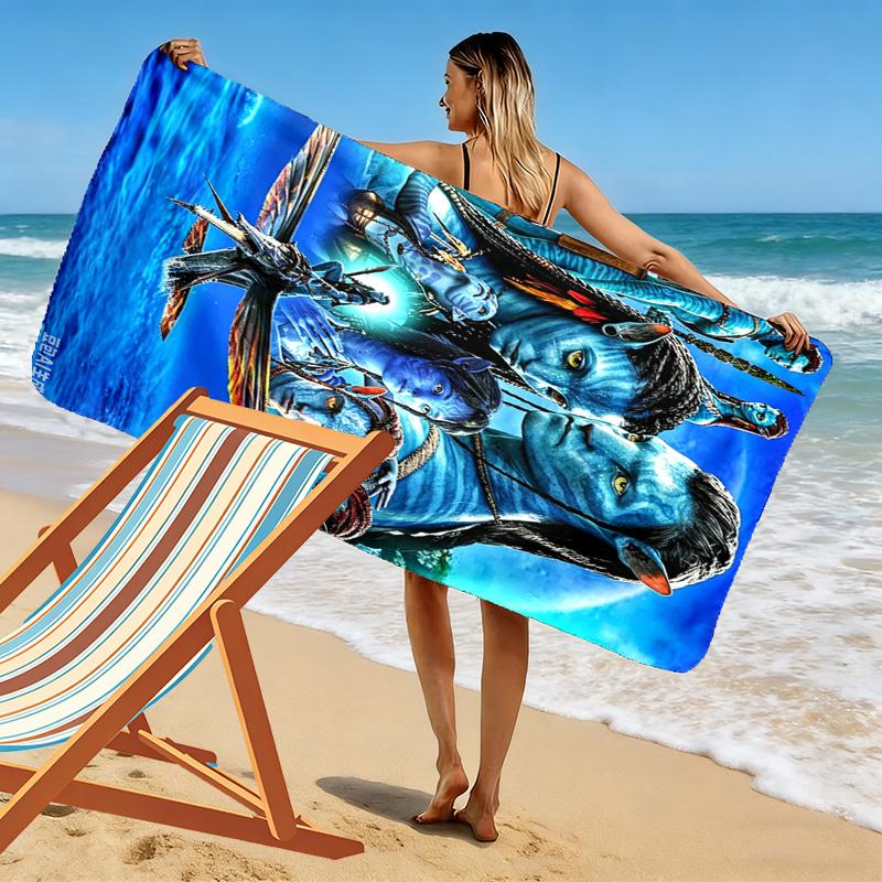 AVATAR Print Beach Towel, Large Soft Quick Dry Towel for Beach Camping Swimming
