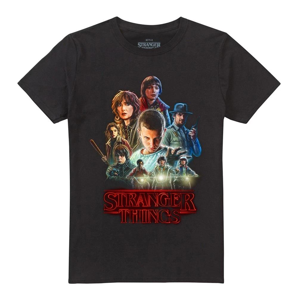 Stranger Things Season One Poster Unisex T-Shirt S-5XL, Black 4XL