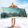 Pine Hand Towels Oversized Microfiber Beach Towel for Travel, Quick Dry Towel for Swimmers Sand Proof Beach Towels for Men Girls