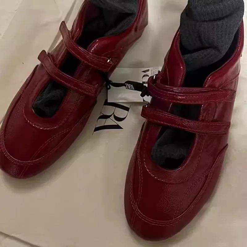 Ladies Shoes Retro Women's Flats Fashion Round Toe Casual Flat Shoes New Best Seller Shallow Flat Low Heels