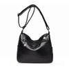 Middle-aged Handbag Embossed Diamond Pattern Shoulder Bag 2025 New Multi-layer Soft Leather Solid Color Large-capacity Multi-pocket Crossbody Bag