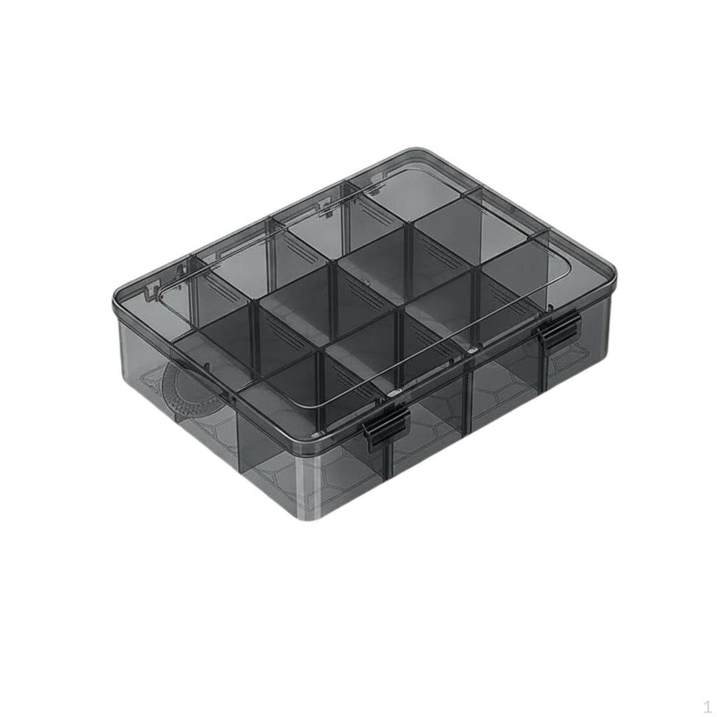 Electronic Parts Storage Box Transparent Clear Case Many Compartments Compartment