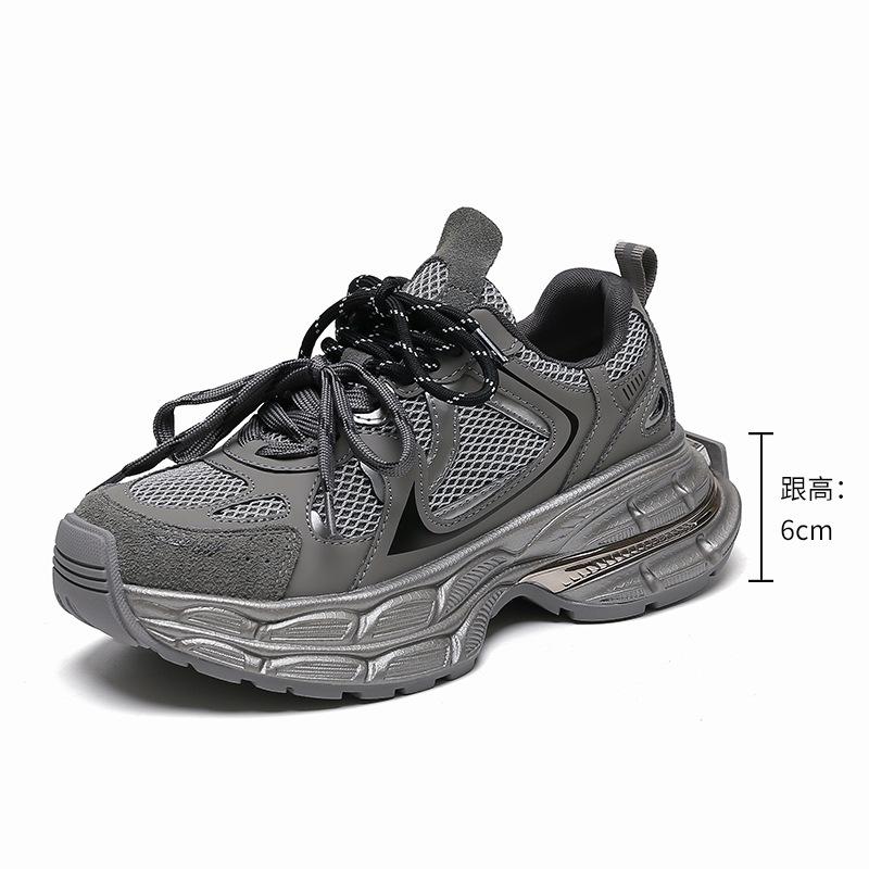 Spring New Dad Shoes Women's Shoes 2025 Sports Shoes Thick Sole Height Increase Casual Non-slip Soft Sole Versatile Shoes Children