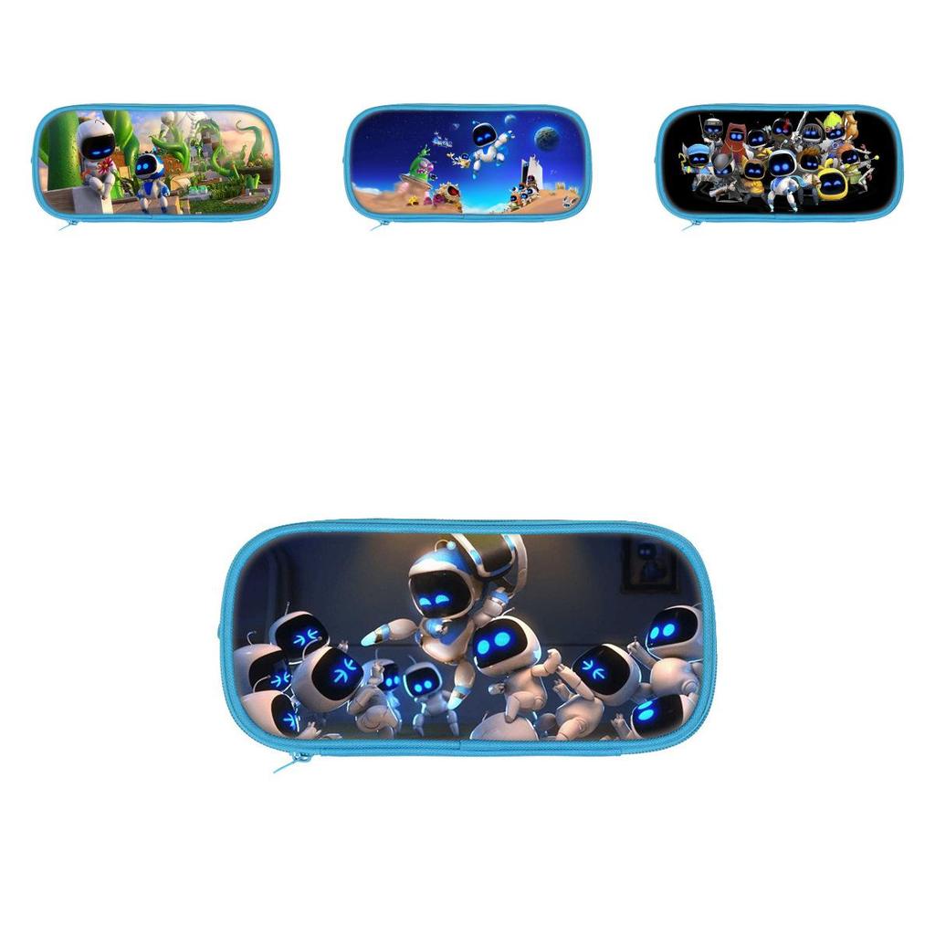 Astro Bot Themed Space Robot Double Layer Pen Pouch For Students And Young Creatives