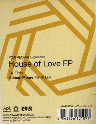 12inch Record TA ADREAN MOORE  House Of Love EP NWR3138 New World Recor 2007 Japan Dance  Electronica Used