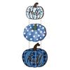 Thanksgiving Hanging Sign with Three-Color Pumpkin Design, Wooden Fall Decor for Home Kitchen