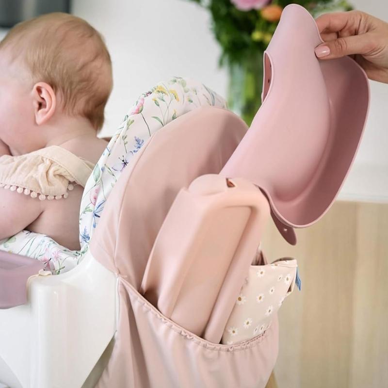 Infant Baby High Foot Dining Chair Cover Toddler Highchair Back Sleeve PU Leather High Chair Backrest Storage Bag Case